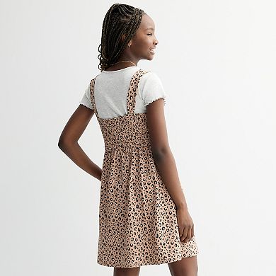 Girls 7-16 Limited Too Smocked Top, Slip Dress, & Necklace Set