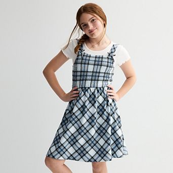 Girls 7-16 Limited Too Smocked Top, Slip Dress, & Necklace Set