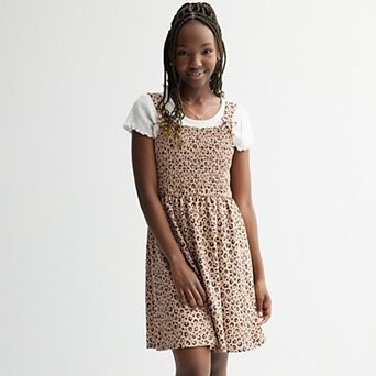 Girls 7-16 Limited Too Smocked Top, Slip Dress, & Necklace Set