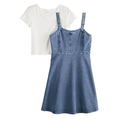 denim dress for concert Girls Denim Dress – Le D Bug Boutique