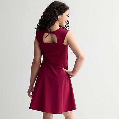 Girls 7-16 Limited Too Tie Back Skater Dress & Necklace Set