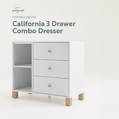 Storkcraft California 3 Drawer Combo Dresser