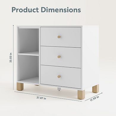 Storkcraft California 3 Drawer Combo Dresser