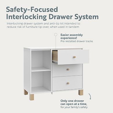 Storkcraft California 3 Drawer Combo Dresser