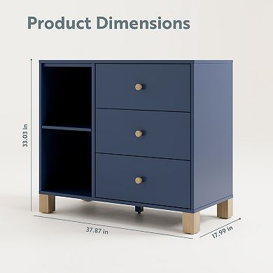 Storkcraft California 3 Drawer Combo Dresser