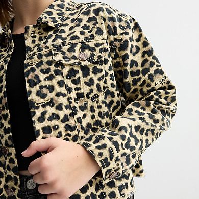 Girls 7-18 Limited Too Cheetah Denim Jacket