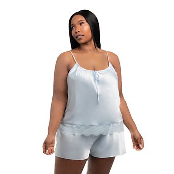 Plus Size Lilac+London 2 pc Pajama Cami Top & Tap Pajama Shorts Set