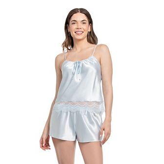 Women's Lilac+London 2 pc Solid Pajama Cami Top & Tap Pajama Shorts Set