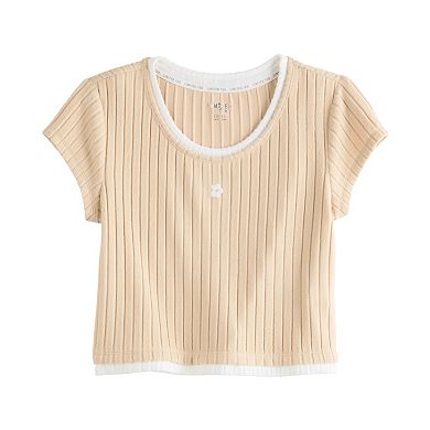 Girls 7-16 Limited Too Ribbed Lounge Top