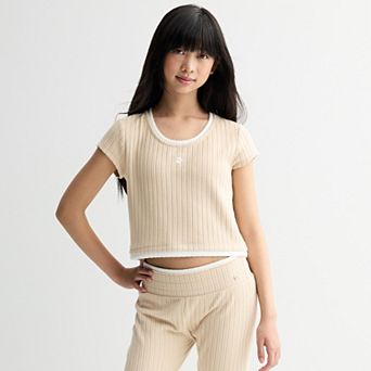 Girls 7-16 Limited Too Ribbed Lounge Top