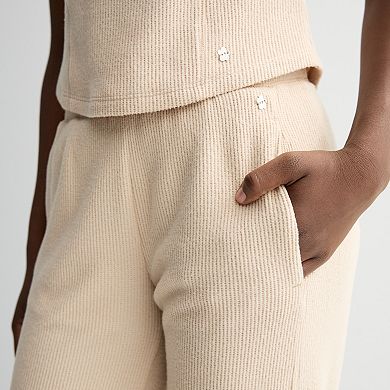 Girls 7-16 Limited Too Ribbed Shirt Sleeve Top & Wide Leg Lounge Pants Set