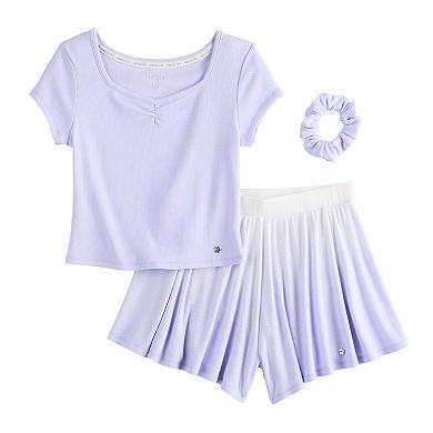Girls 7-16 Limited Too Pleated 2-pc. Short Lounge Set