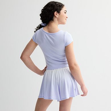 Girls 7-16 Limited Too Pleated 2-pc. Short Lounge Set