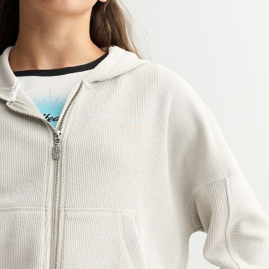 Girls 7-16 Limited Too Ribbed Full-Zip Hoodie