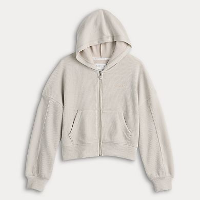 Girls 7-16 Limited Too Ribbed Full-Zip Hoodie