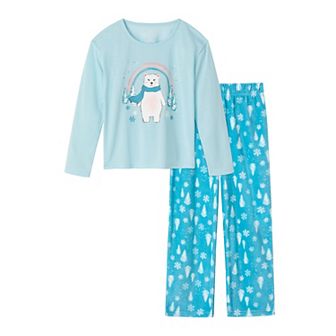 Girls & Plus Size Cuddl Duds® 2 pc Cozy Pajama Top & Pajama Bottoms Set