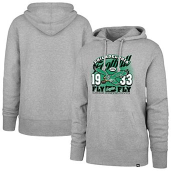 Men's '47 Gray Philadelphia Eagles Regional Headline Pullover Hoodie