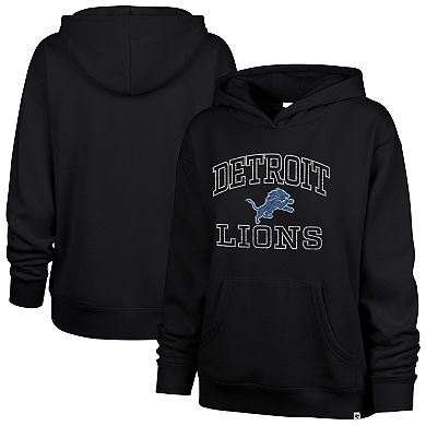 Women's '47 Black Detroit Lions Clarity Naomi Pullover Hoodie