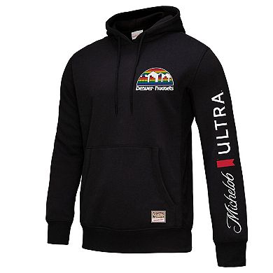 Men's Mitchell & Ness Black Denver Nuggets NBA x Michelob Ultra Swish & Sip Pullover Hoodie