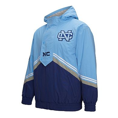 Men's Mitchell & Ness Navy/Carolina Blue North Carolina Tar Heels Throw It Back Vintage Logo Full-Zip Jacket