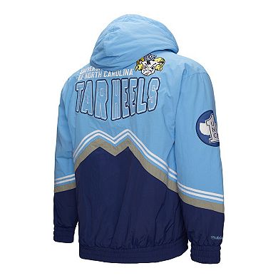 Men's Mitchell & Ness Navy/Carolina Blue North Carolina Tar Heels Throw It Back Vintage Logo Full-Zip Jacket