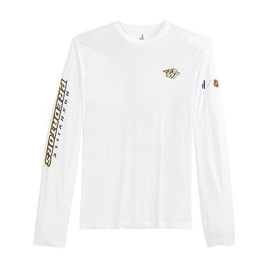 Men's johnnie-O White Nashville Predators Adam Long Sleeve T-Shirt