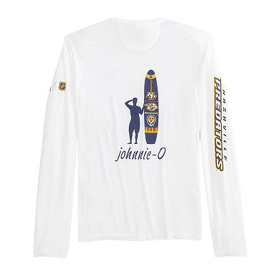 Men's johnnie-O White Nashville Predators Adam Long Sleeve T-Shirt