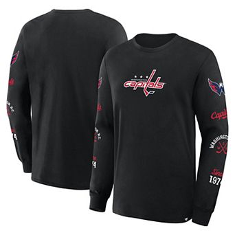 Men's Fanatics Black Washington Capitals Boxed In Legacy Long Sleeve T-Shirt