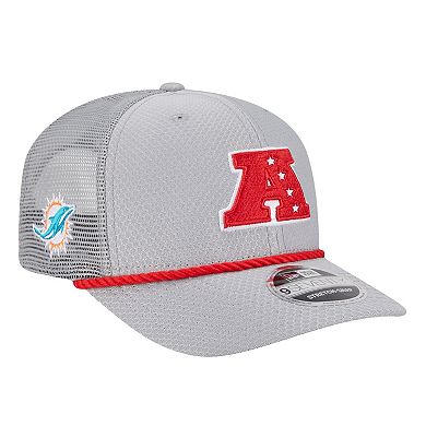 Men's New Era Gray Miami Dolphins 2025 Pro Bowl 9SEVENTY Stretch-Snap Hat