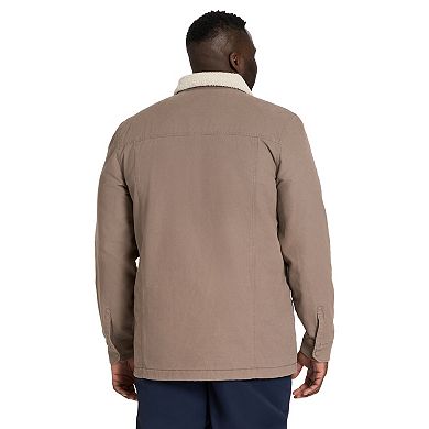 Big & Tall Hurley Canvas Shacket With Sherpa Collar