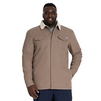 Big & Tall Hurley Canvas Shacket With Sherpa Collar