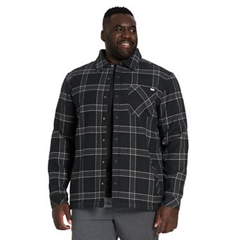 Big & Tall Hurley Flannel Bonded Sherpa Shacket