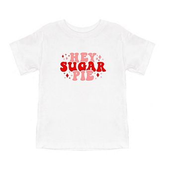 Hey Sugar Pie Stars Toddler Short Sleeve Graphic Tee