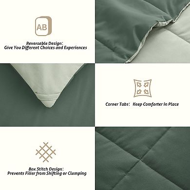 Serwall Ultra-Lightweight Reversible All-Season Comforter, Cooling Down Alternative Duvet Inserts