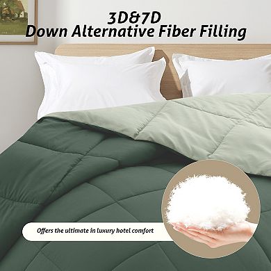 Serwall Ultra-Lightweight Reversible All-Season Comforter, Cooling Down Alternative Duvet Inserts