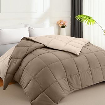 Ultra-Lightweight Reversible All-Season Comforter, Cooling Down Alternative Duvet Inserts