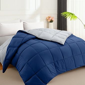 Ultra-Lightweight Reversible All-Season Comforter, Cooling Down Alternative Duvet Inserts