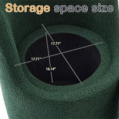 Boucle Make-Up/Vanity Stool, Hiden Storage Space & Stylish Appearance