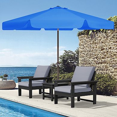 Serwall 9ft Market Patio Umbrella with Sagging Edge,Crank & Tilt