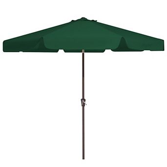 9ft Outdoor Patio Market Umbrella,Valance Table Umbrella with 8 Ribs,Push Button Tilt & Crank