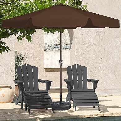 11ft Valance No Tilt Patio Market Umbrella with Crank
