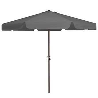 11ft Outdoor Patio Market Umbrella,Valance No Tilt Table Umbrella with 8 Ribs and Crank