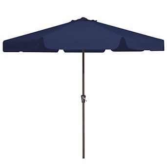 11ft Outdoor Patio Market Umbrella,Valance No Tilt Table Umbrella with 8 Ribs and Crank