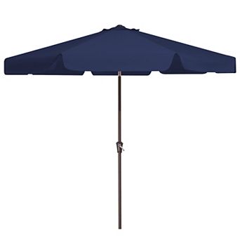 10ft Outdoor Patio Market Umbrella,Valance Table Umbrella with 8 Ribs,Push Button Tilt & Crank