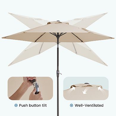 Serwall 7.5-ft Patio Market Umbrella with Crank & Tilt