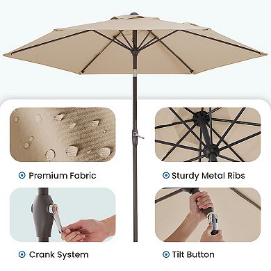 Serwall 7.5-ft Patio Market Umbrella with Crank & Tilt