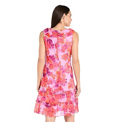 Women's R&M Richards Side Tie Ruffle Trim Detail Dress