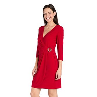 Women's R&M Richards Short Faux Wrap Dress