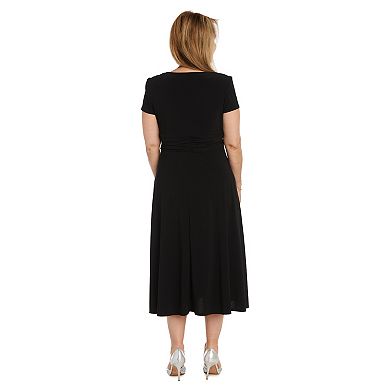 Women's R&M Richards Cascade Front Fit & Flare Dress