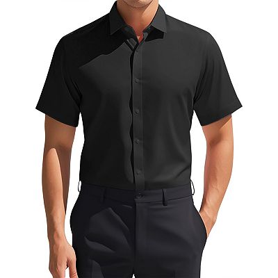 blue dress shirt with white stripes Men's Cotton Stripe Classic Fit Formal Single Cuffs This mens blue and SubCat:Corset-Dress Anaisa One-Shoulder Draped Mini Size:46 Regular Jacket+40 Waist Adjust 36to42)(Height: 5'7